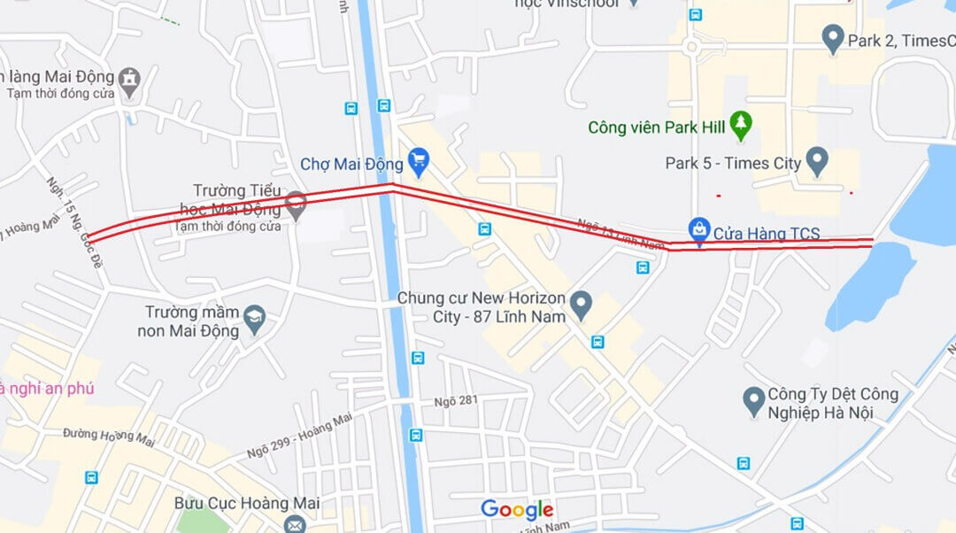 Tuyến đường Times City Nguyễn Đức Cảnh